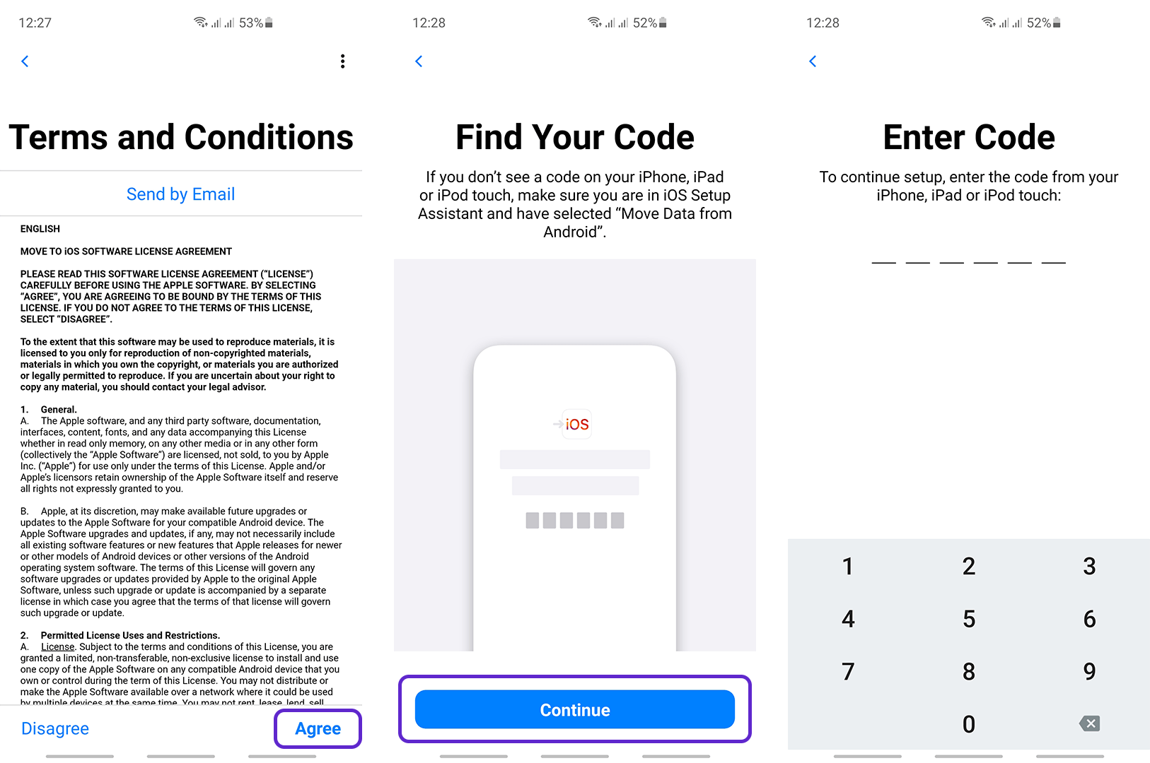 انتقال داده ها برنامه Move to iOS انتقال داده ها برنامه Move to iOS
